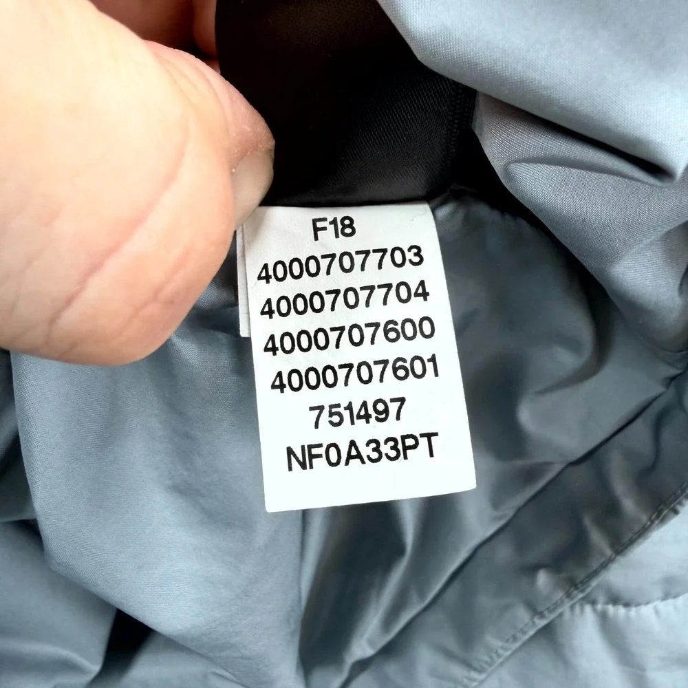 The North‎ Face Insulated Bombay Puffer Jacket Mens XXL Silver Waterproof Zip Up